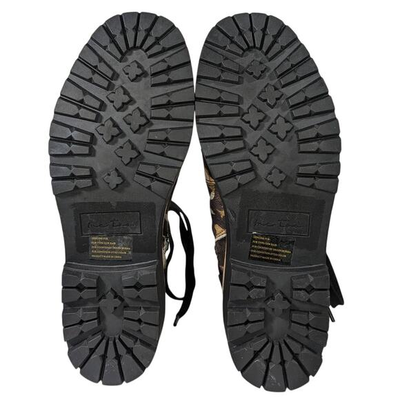 Me‎ Too Genuine Leather Santos Combat Boots Camo Suede 7M Memory Foam Padded - Picture 11 of 16